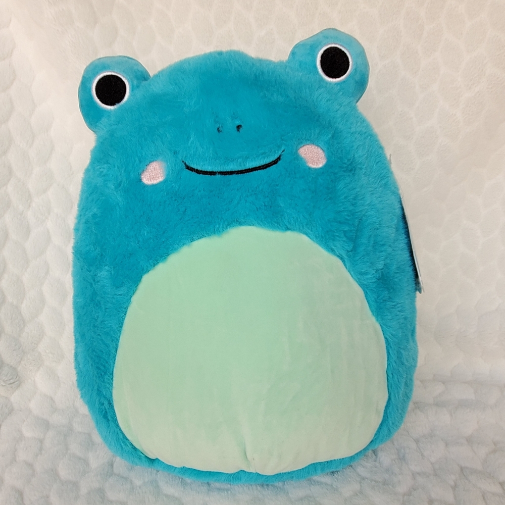 Ludwig the Teal Frog Fuzzamallow Squishmallow 12 Inch BNWT
